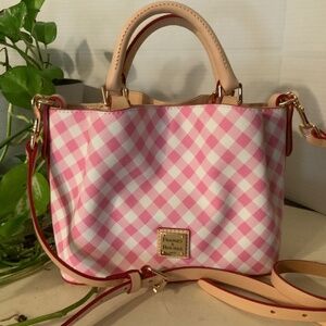 Dooney & Bourke Gingham II Mini Barlow in Pink